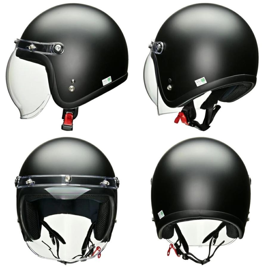 バイクヘルメット ジェットヘルメット バブルシールドセット フリーサイズ 57-60cm LEAD リード工業 メンズ レディース 男女専用 SG規格 全排気量対応 | リード工業 | 02