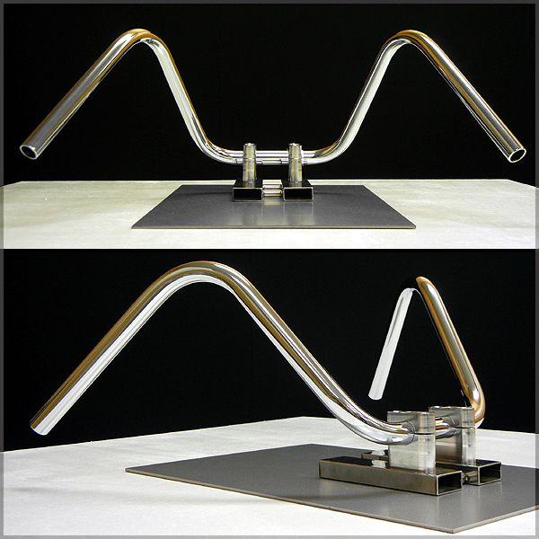 ミニ絞りアップハンドル 25cm ミニバイク 汎用品 エイプ GS50 NS-1等に | ブランド登録なし | 01