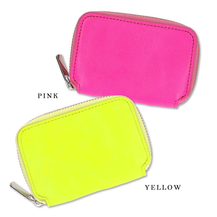 mu マルチネオンカラー ミニ財布 ネオンカラー ミニ財布 お札 折れない 本革 レザー コンパクト