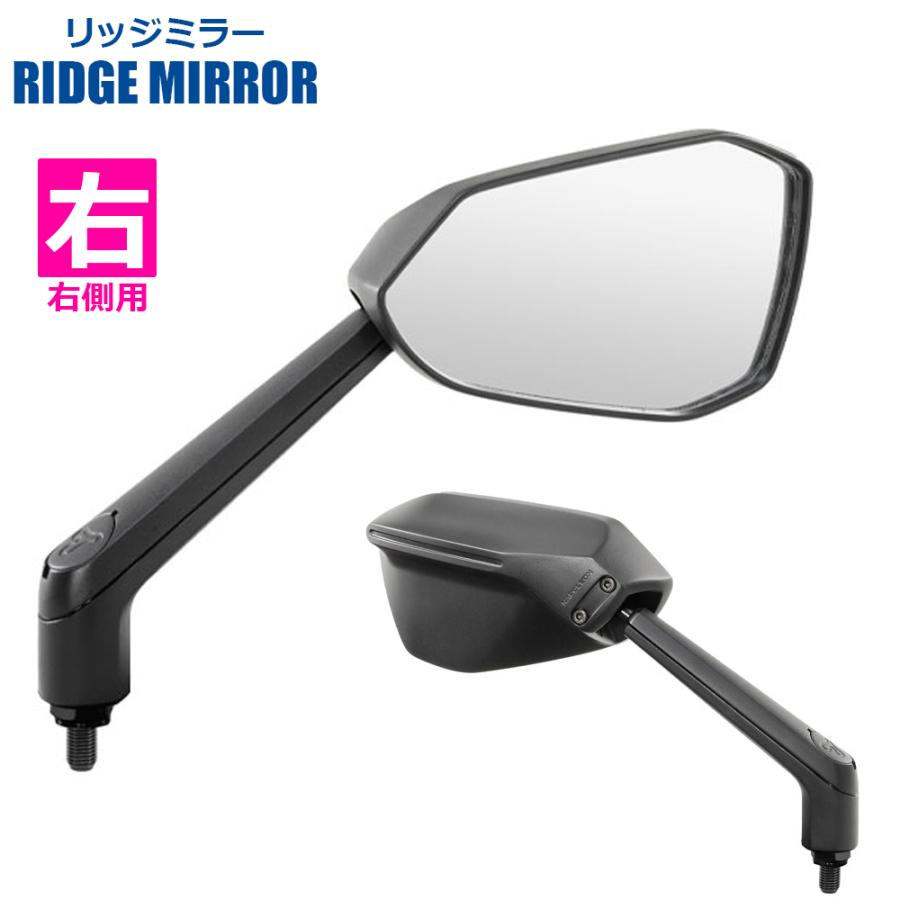 TANAX リッジミラー ハンドルマウントミラー  ブラック シルバー鏡 左右別型 片側1本 NA-001 正ネジ 10mmタナックス  ナポレオン | NAPOLEON | 02