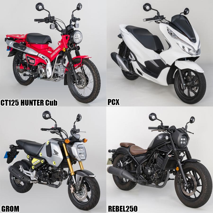 TANAX プロテクトミラー ハンドルマウントミラー  ブラック シルバー鏡 左右共通 片側1本 NA-003 正ネジ 10mmタナックス  ナポレオン | NAPOLEON | 04