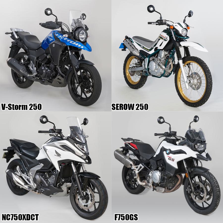 TANAX プロテクトミラー ハンドルマウントミラー  ブラック シルバー鏡 左右共通 片側1本 NA-003 正ネジ 10mmタナックス  ナポレオン | NAPOLEON | 05