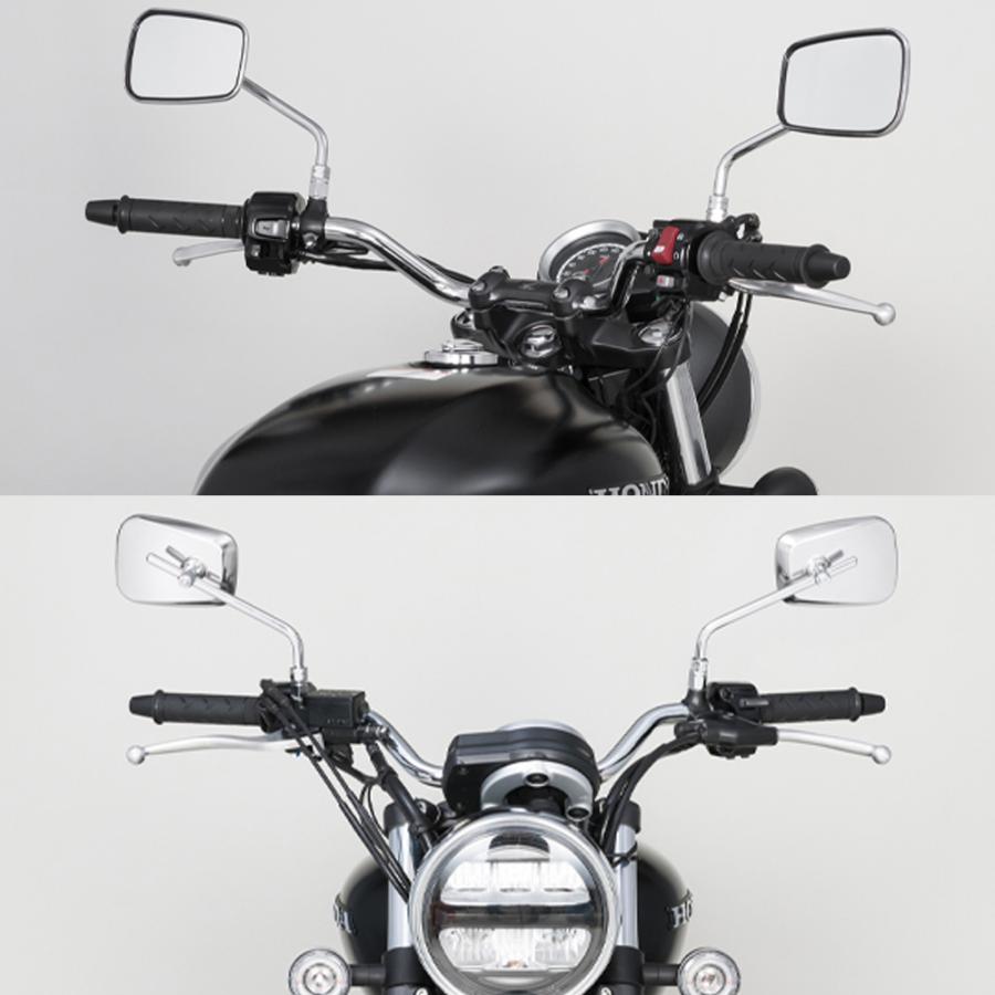 TANAX エーゼット2ミラーEX ハンドルマウントミラー  ステンレス シルバー鏡 左右共通 片側1本 NA-004  正ネジ 10mmタナックス  ナポレオン ナポミラ | NAPOLEON | 04