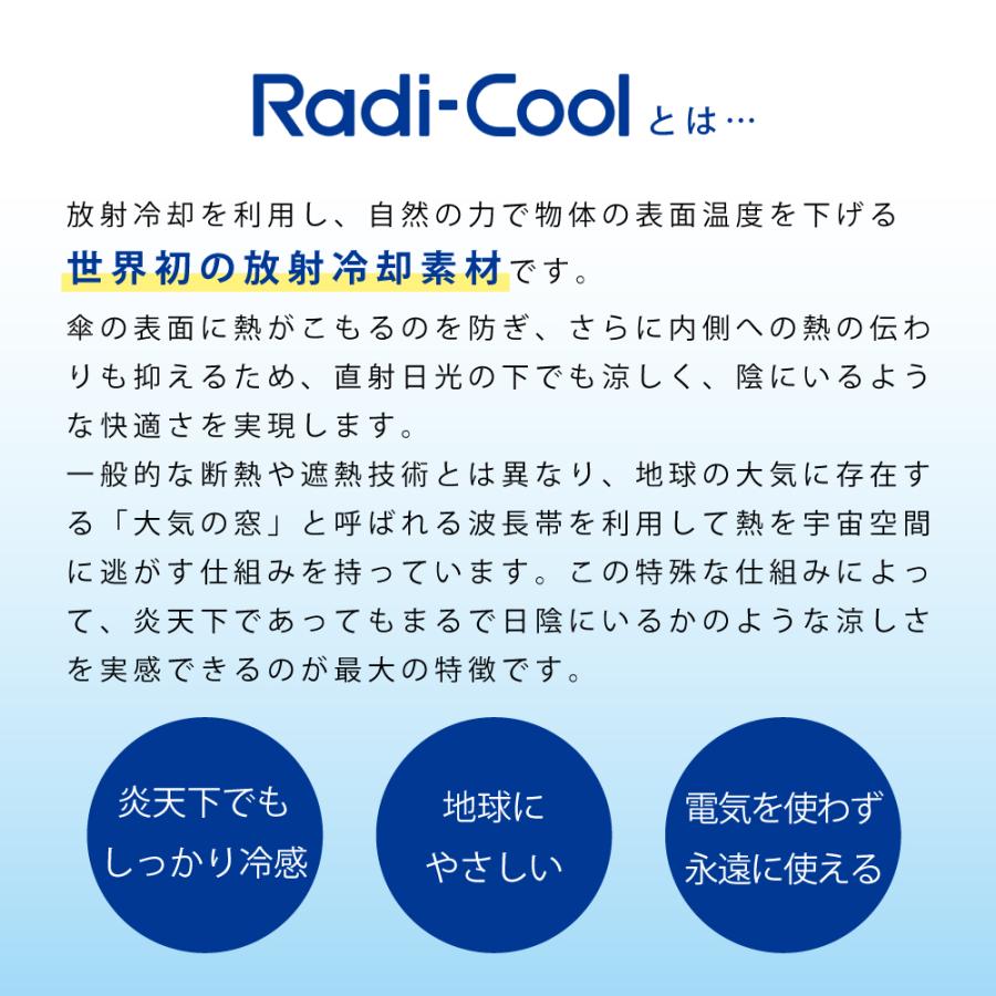 ラディクール 日傘 折りたたみ 冷却 晴雨兼用 遮光 遮熱 UV 55cm 耐風 | nifty colors | 05