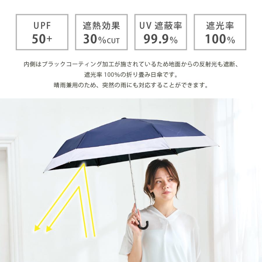 日傘 雨傘 折りたたみ レディース 晴雨兼用 UV対策 UPF50＋ 完全遮光 遮熱 中谷 |  | 09