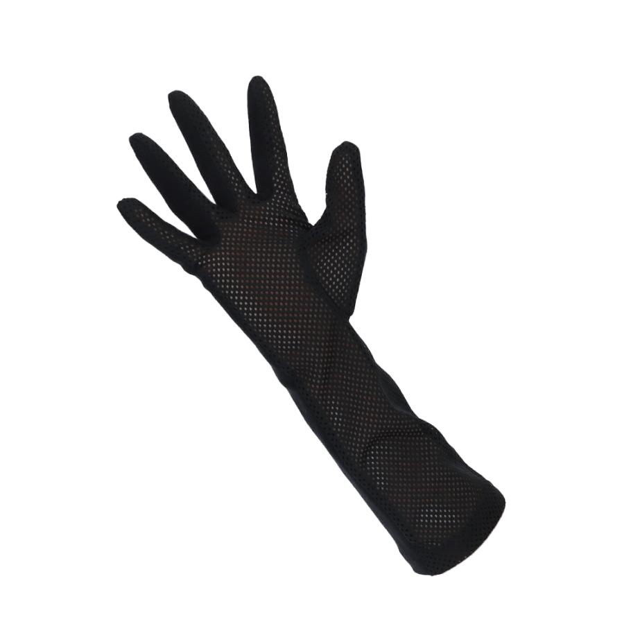 アームカバー 熱中症 暑さ対策 UVカット メッシュ セミロング 手袋 おたふく手袋 虫よけ 速乾 UVカット ブラック |  | 05