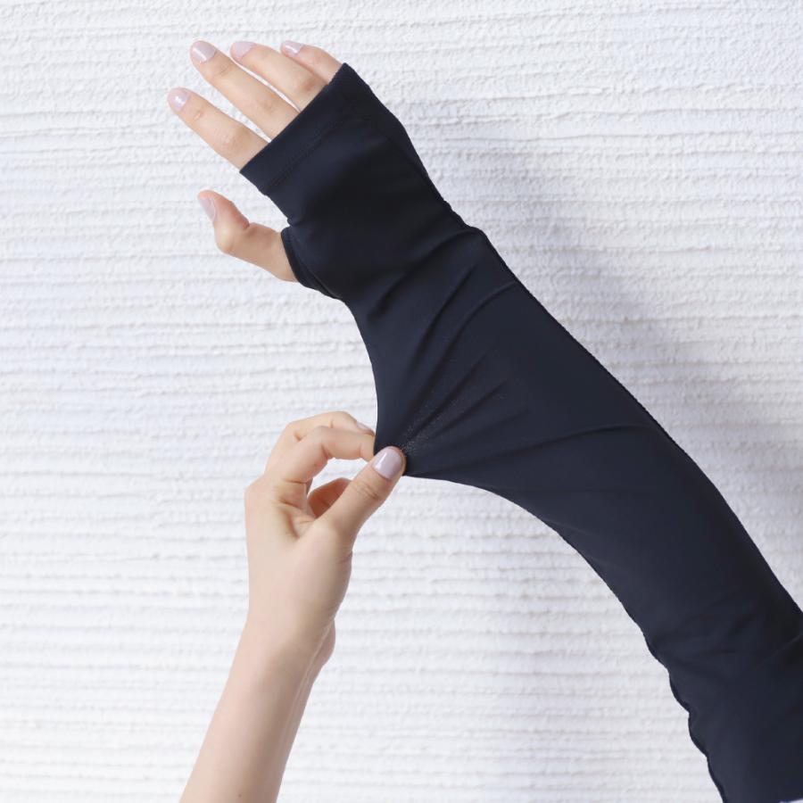 アームカバー 熱中症対策グッズ 暑さ対策 紫外線カット メッシュ おたふく手袋 虫よけ 速乾 UVカット ブラック |  | 05