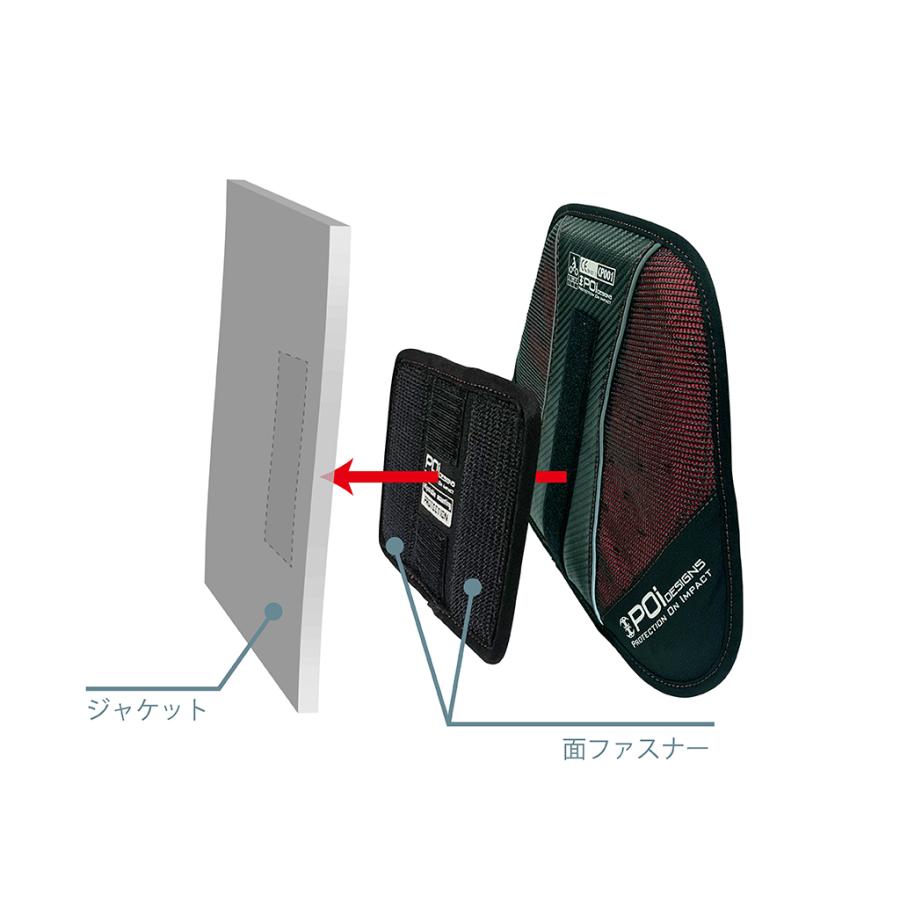 バイク インナー 胸 胸部 スポーツチェストプロテクター  メンズ レディース 兼用 ブラック Lサイズ CE OPC-01-PRO POi DESIGNS インナー | ブランド登録なし | 03