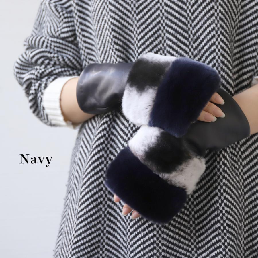 革手袋 レディース スマホ対応 ラビットファー 裏地カシミヤ100％ ピアッツァインモーダ 羊革 レザーグローブ CS |  | 07