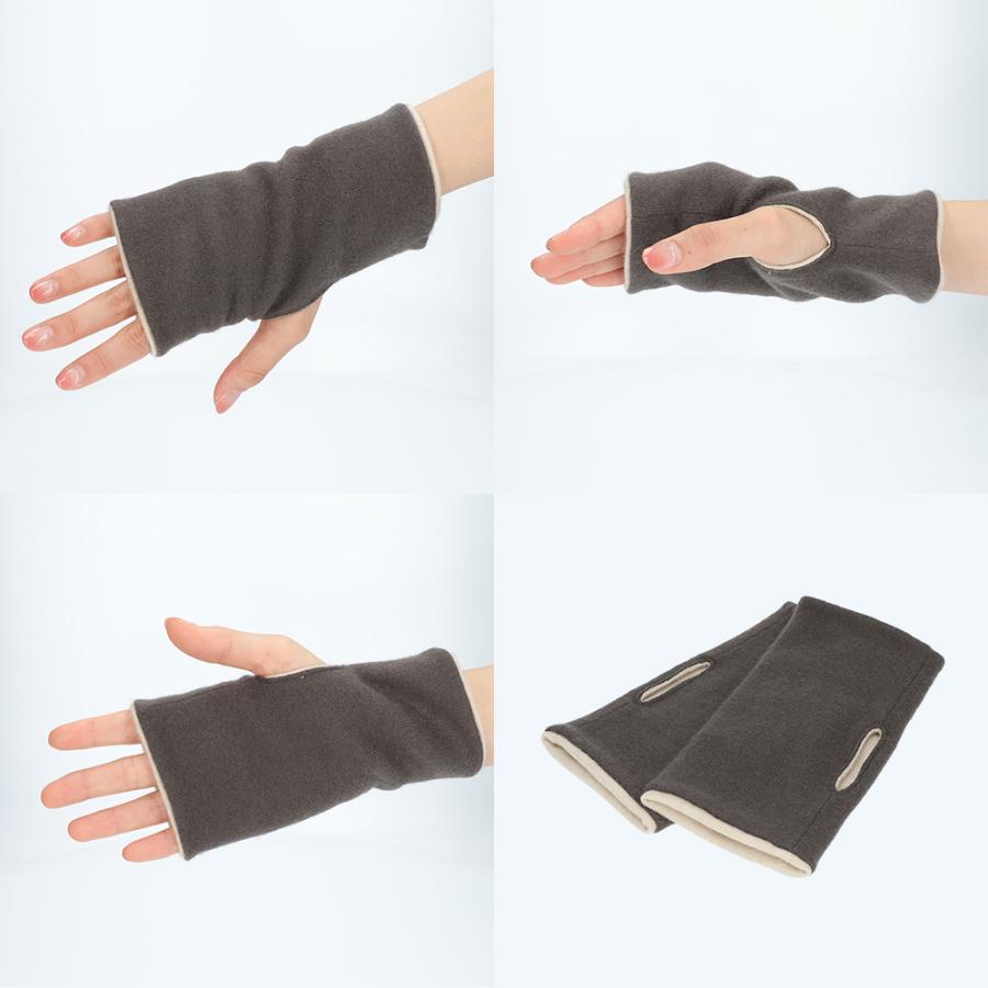 ハンドウォーマー カシミヤ100% レディース メンズ 秋 冬 フィンガーレス 指なし スマホ対応 男女兼用 CS |  | 26