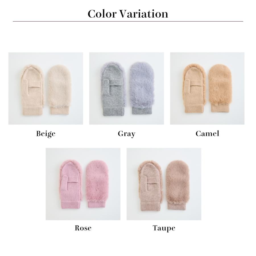 手袋 レディース ミトン ハンドウォーマー カシミヤ100％ 指ぬき ファー付 ブランド ピアッツァインモーダ |  | 16