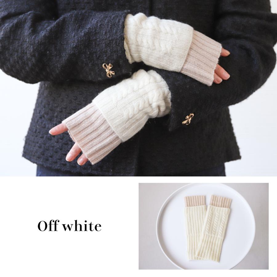 ハンドウォーマー カシミヤ レディース 秋 冬 フィンガーレス 指なし スマホ対応 男女兼用 |  | 07