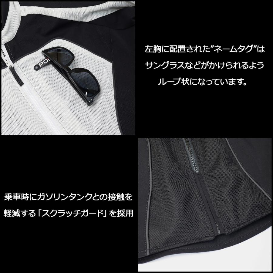 バイク ジャケット 夏 プロテクター  2色/4サイズ おしゃれ メンズ レディース スポルトプロテクティブ メッシュジャケット POi DESIGNS PMJ-02 | ブランド登録なし | 05