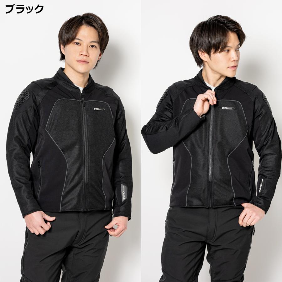 バイク ジャケット 夏 プロテクター  2色/4サイズ おしゃれ メンズ レディース スポルトプロテクティブ メッシュジャケット POi DESIGNS PMJ-02 | ブランド登録なし | 09