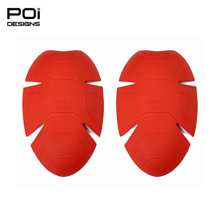 バイク 肘 膝 推奨 肩 CE プロテクター  メンズ レディース 兼用  レッド フリーサイズ SLIM 2個セット  PN-003  POi DESIGNS プロテクター インナー | ブランド登録なし