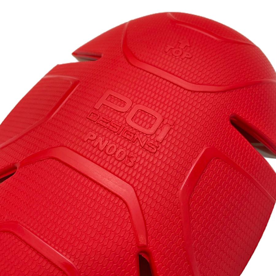 バイク 肘 膝 推奨 肩 CE プロテクター  メンズ レディース 兼用  レッド フリーサイズ SLIM 2個セット  PN-003  POi DESIGNS プロテクター インナー | ブランド登録なし | 05