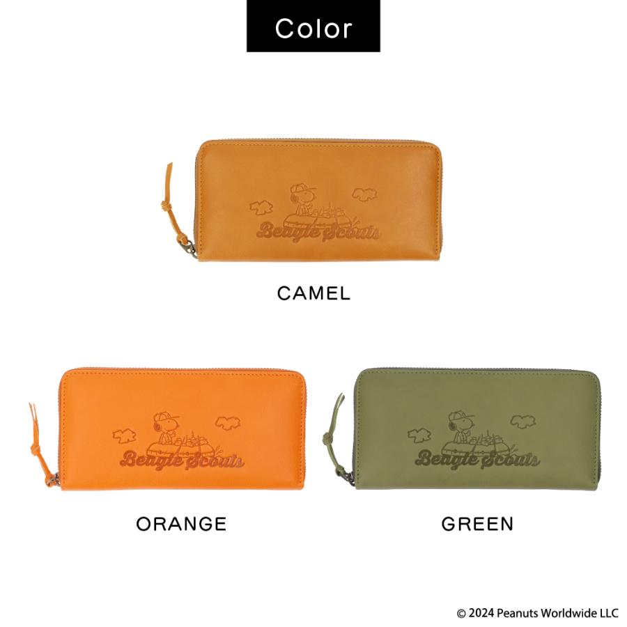 PEANUTS 長財布 レディース 牛革 本革 スヌーピー ビーグル・スカウト