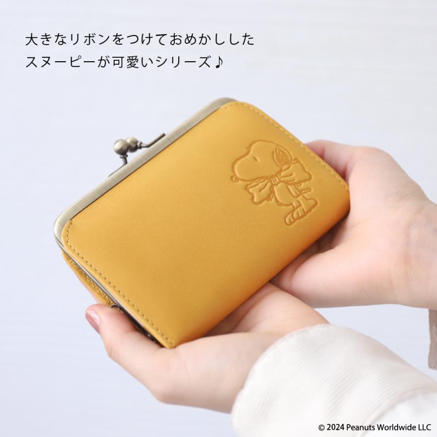 二つ折り財布 レディース スヌーピー 本革 牛革 ブランド がま口 PEANUTS ピーナッツ | PEANUTS | 06