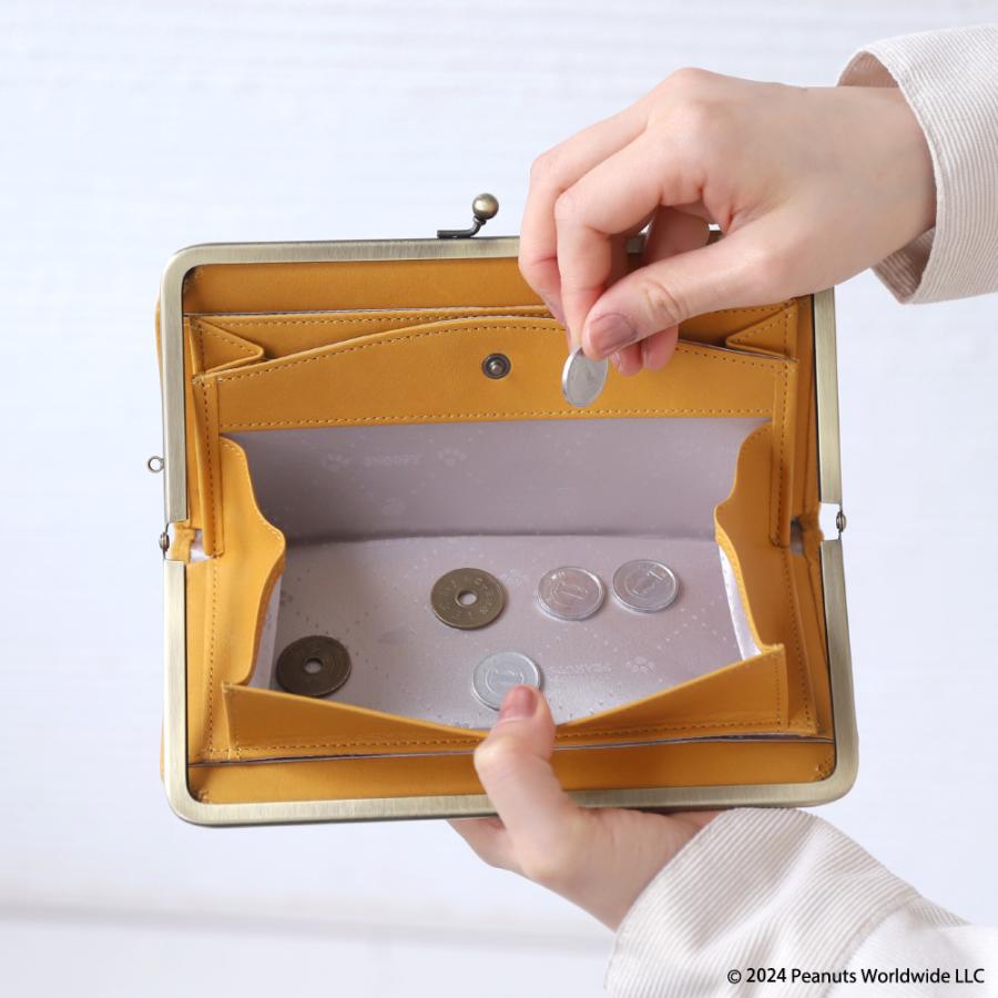 長財布 レディース 牛革 本革 スヌーピー がま口 大容量 コンパクト TEAM BEAGLE PEANUTS ピーナッツ | PEANUTS | 08