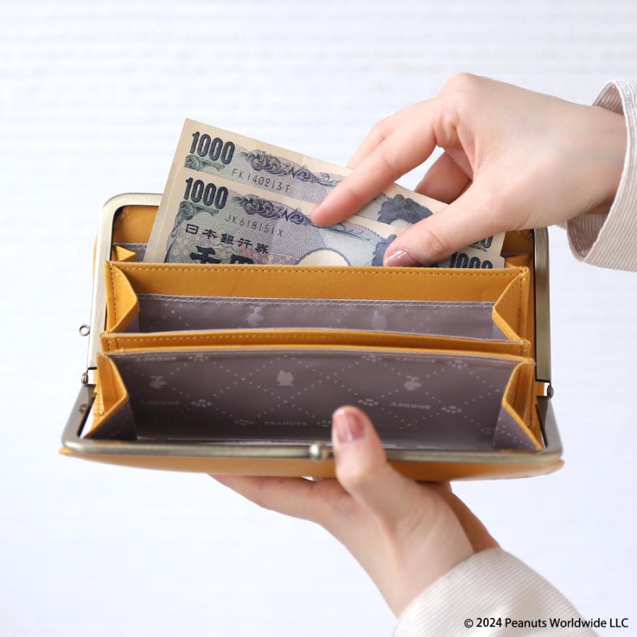 長財布 レディース 牛革 本革 スヌーピー がま口 大容量 コンパクト TEAM BEAGLE PEANUTS ピーナッツ | PEANUTS | 09