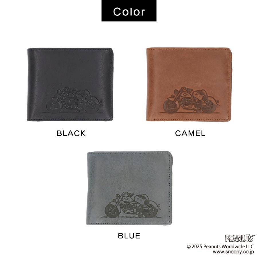 二つ折り財布 コンパクト レディース メンズ スヌーピー Joe Cool 小銭入れ 本革 カードケース ウォレット ブランド おしゃれ SNOOPY PEANUTS ピーナッツ 牛革 | PEANUTS | 09