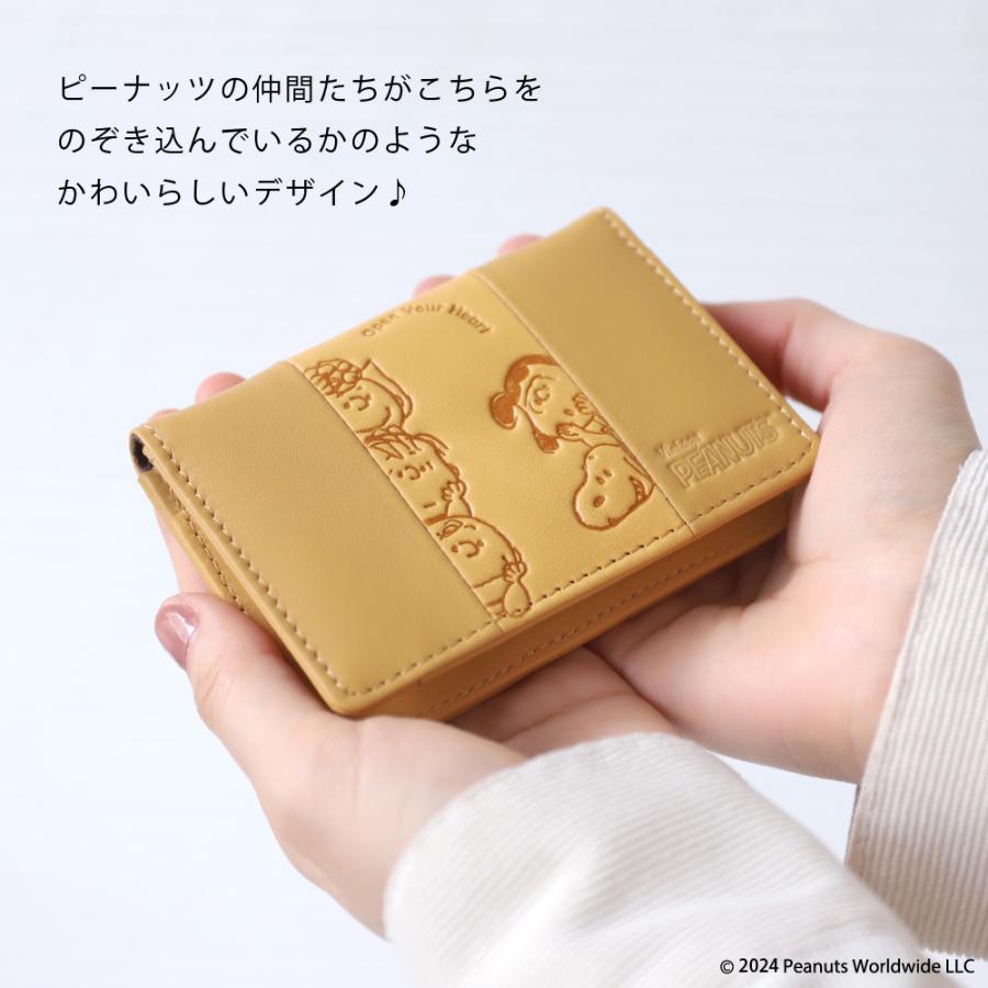 カードケース 定期入れ レディース スヌーピー 本革 牛革 オープンユアハート PEANUTS ピーナッツ | PEANUTS | 02