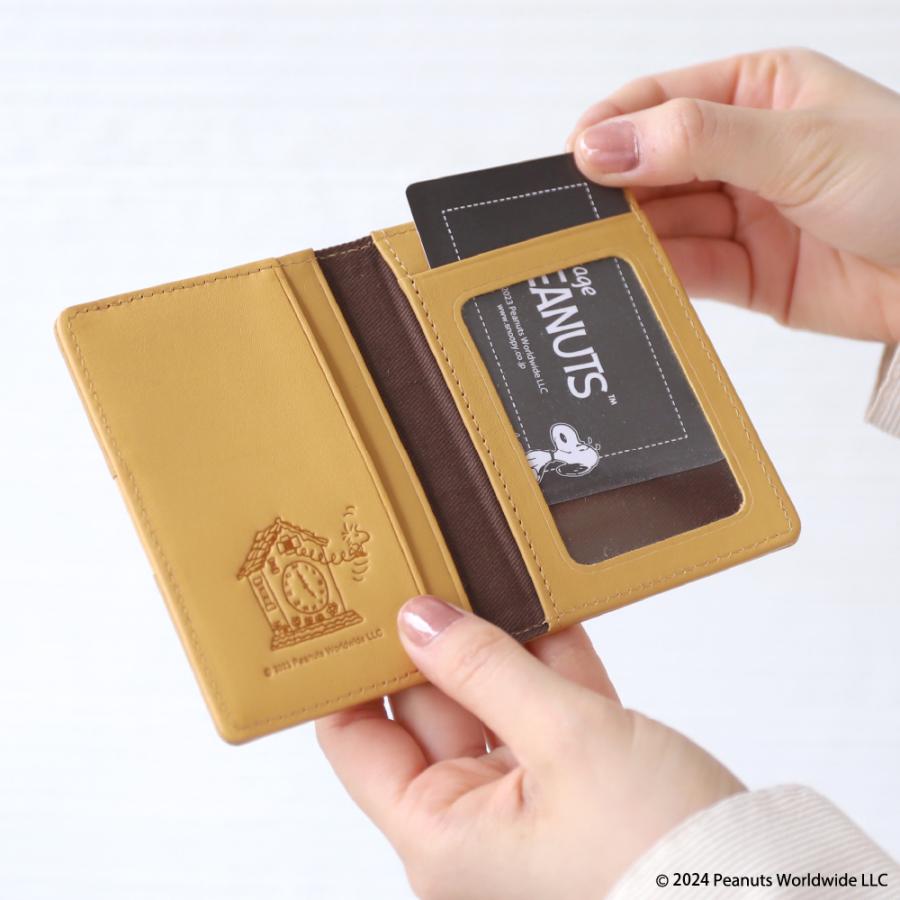 カードケース 定期入れ レディース スヌーピー 本革 牛革 オープンユアハート PEANUTS ピーナッツ | PEANUTS | 05
