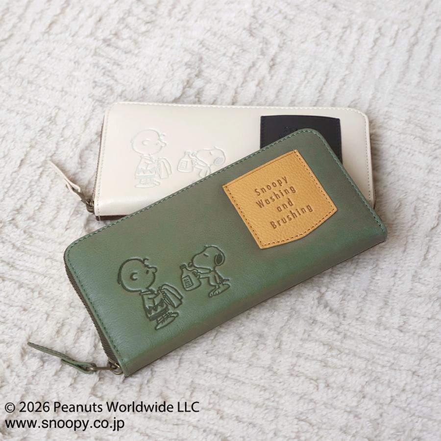 長財布 メンズ スヌーピー WASHING 牛革 本革 ライダー 大容量 小銭入れ カードケース ウォレット PEANUTS | PEANUTS | 12