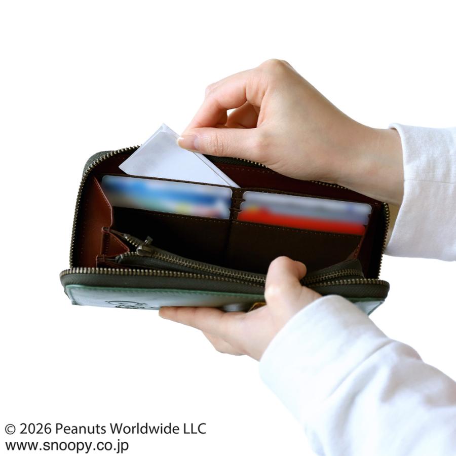 長財布 メンズ スヌーピー WASHING 牛革 本革 ライダー 大容量 小銭入れ カードケース ウォレット PEANUTS | PEANUTS | 08
