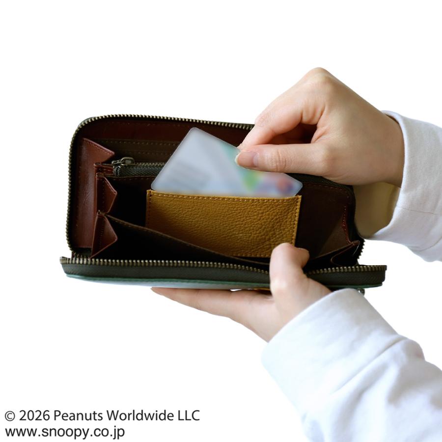 長財布 メンズ スヌーピー WASHING 牛革 本革 ライダー 大容量 小銭入れ カードケース ウォレット PEANUTS | PEANUTS | 09