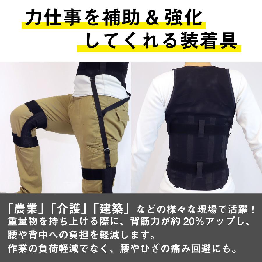 【腰痛サポート】ワーキングパワースーツ　2枚セット Amazon.co.jp: ワーキングパワースーツ 本体（ブラック M）＋