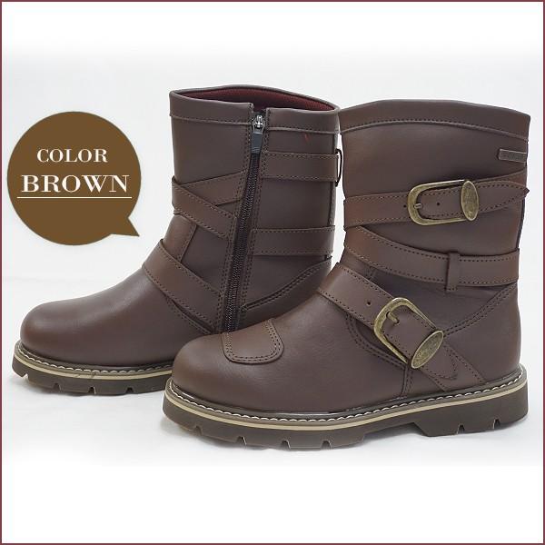 RossoStyle ロッソスタイル レディース 防水 ライディングブーツ ブラウン 女性用 バイク用 エンジニアブーツ ROB-201 | Rosso StyleLab | 01