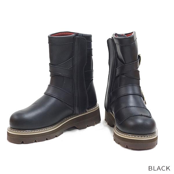 RossoStyle ロッソスタイル 女性用 防水 ライディングブーツ ブラック バイク用 ハイソールブーツ 厚底 エンジニアブーツ ROB-202 | Rosso StyleLab | 04