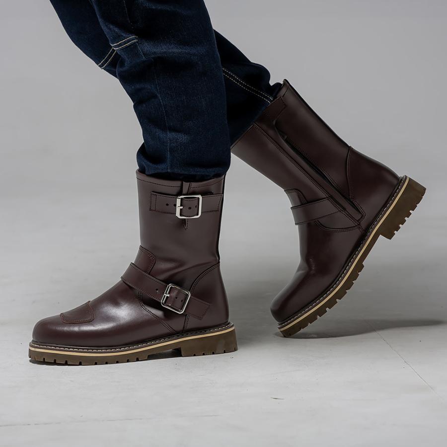 【防水】レディース バイク用 ライディングブーツ 本革シフトガード付き Rosso StyleLab ROB207 ロッソスタイルラボ 女性専用設計 エンジニアブーツ | Rosso StyleLab | 08