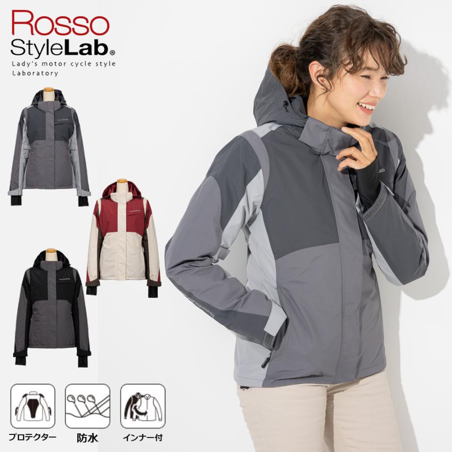 【廃番在庫限り特価】レディース バイク 秋冬 ライダース ウィンター ジャケット プロテクター付属 Rosso StyleLab ロッソスタイルラボ ROJ0997 | Rosso StyleLab