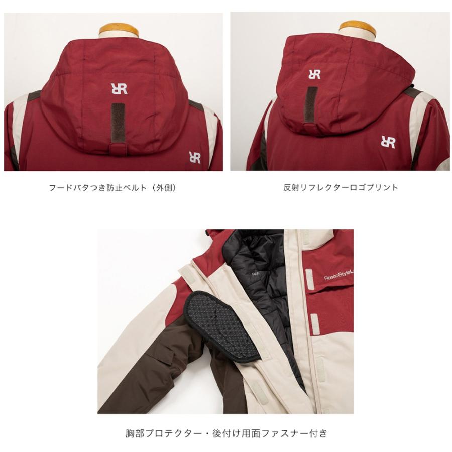 【廃番在庫限り特価】レディース バイク 秋冬 ライダース ウィンター ジャケット プロテクター付属 Rosso StyleLab ロッソスタイルラボ ROJ0997 | Rosso StyleLab | 03