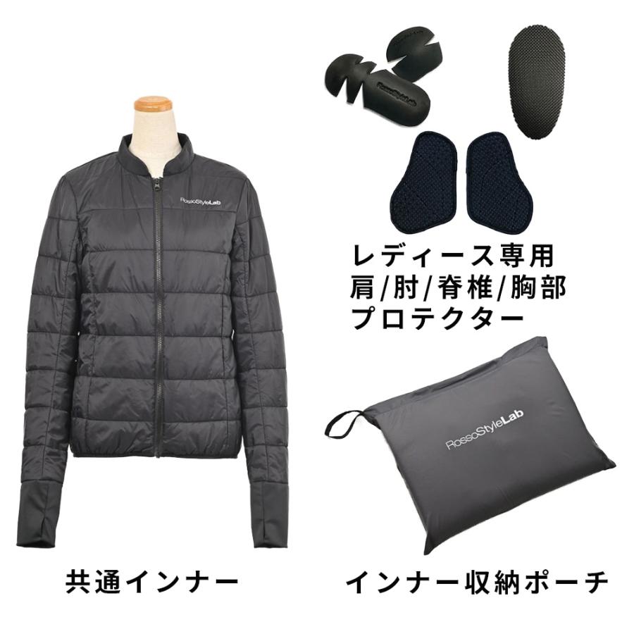 【廃番在庫限り特価】レディース バイク 秋冬 ライダース ウィンター ジャケット プロテクター付属 Rosso StyleLab ロッソスタイルラボ ROJ0997 | Rosso StyleLab | 05