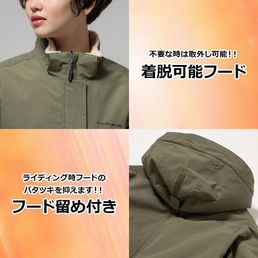 レディース バイク ジャケット モッズコート プロテクター付 オシャレ かわいい ROJ1006 CS | Rosso StyleLab | 12