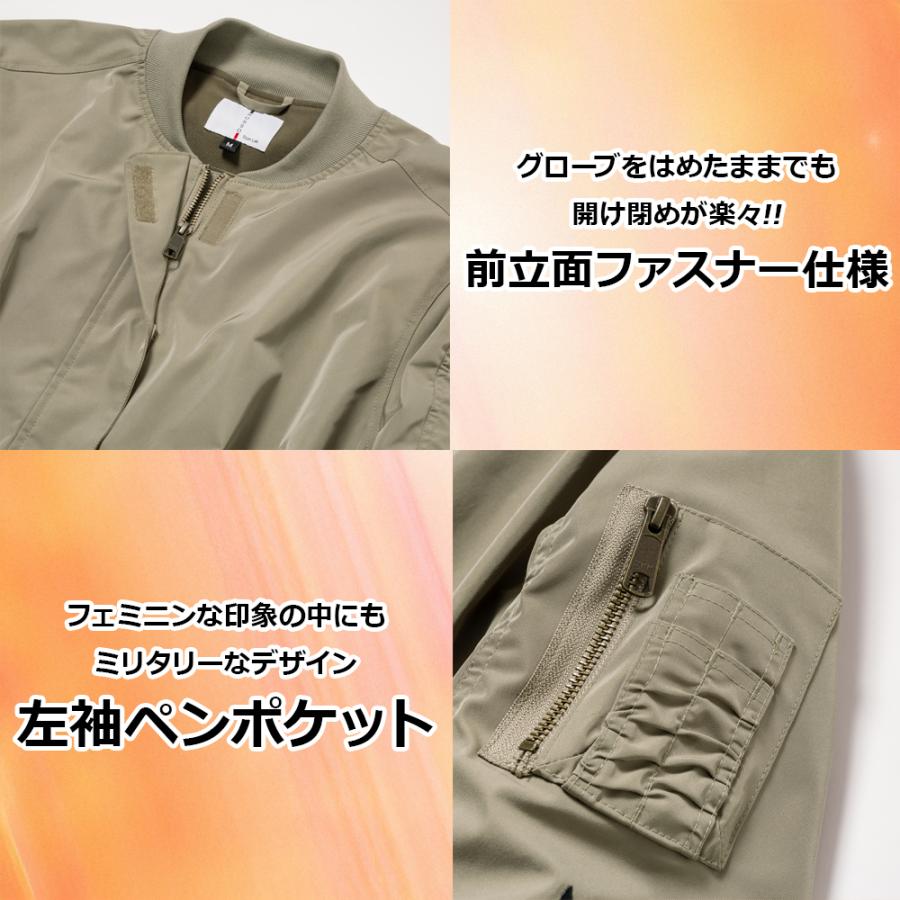 レディース バイク ジャケット ライトミリタリージャケット プロテクター付 オシャレ かわいい ROJ1007 | Rosso StyleLab | 13