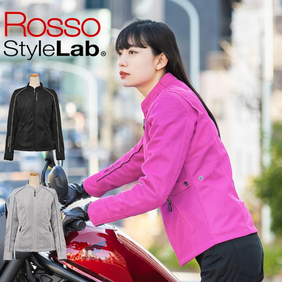 【廃番在庫限り特価】レディース バイク用 春夏 メッシュジャケット 肩 肘 脊椎 胸部 プロテクター付属 Rosso StyleLab ロッソスタイルラボ 5サイズ ROJ-113 | Rosso StyleLab