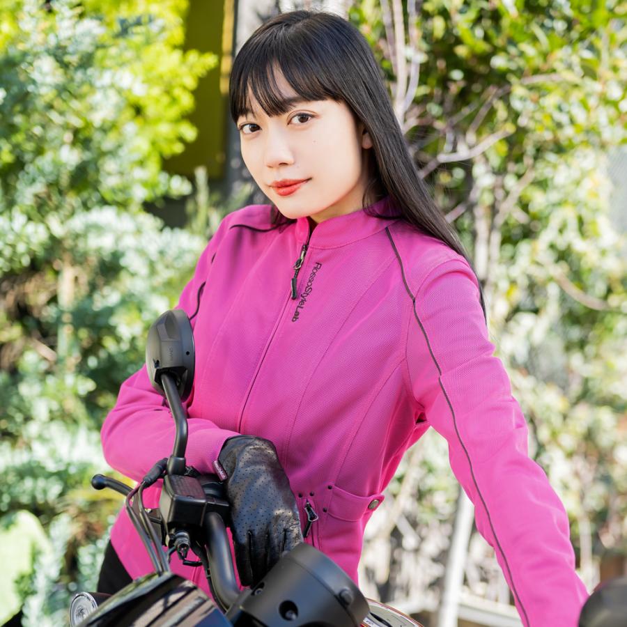 【廃番在庫限り特価】レディース バイク用 春夏 メッシュジャケット 肩 肘 脊椎 胸部 プロテクター付属 Rosso StyleLab ロッソスタイルラボ 5サイズ ROJ-113 | Rosso StyleLab | 08