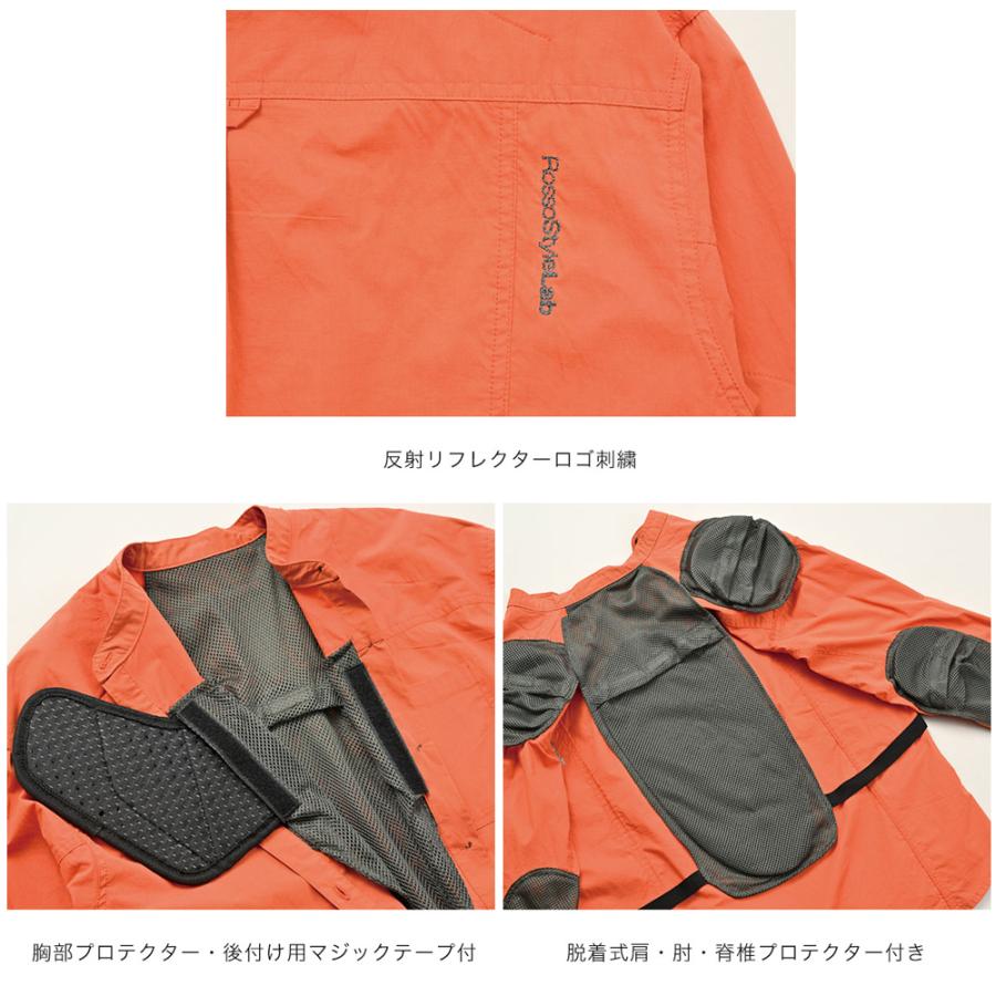 【廃番在庫限り特価】レディース バイク ジャケット バンドカラー シャツ 肩 肘 脊椎 胸部 プロテクター付属 Rosso StyleLab ロッソスタイルラボ ROJ-118 | Rosso StyleLab | 06