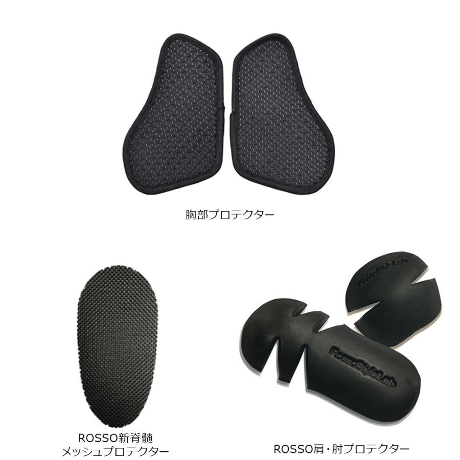 【廃番在庫限り特価】レディース バイク ジャケット バンドカラー シャツ 肩 肘 脊椎 胸部 プロテクター付属 Rosso StyleLab ロッソスタイルラボ ROJ-118 | Rosso StyleLab | 07