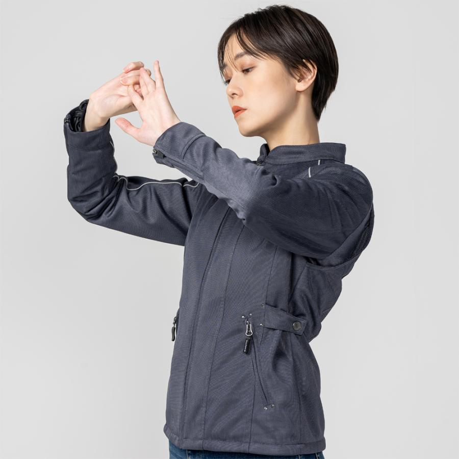 【廃番在庫限り特価】バイク レディース ジャケット 夏 メッシュジャケット 肩 肘 脊椎 胸部 プロテクター付属 Rosso StyleLab ロッソスタイルラボ ROJ120 | Rosso StyleLab | 11