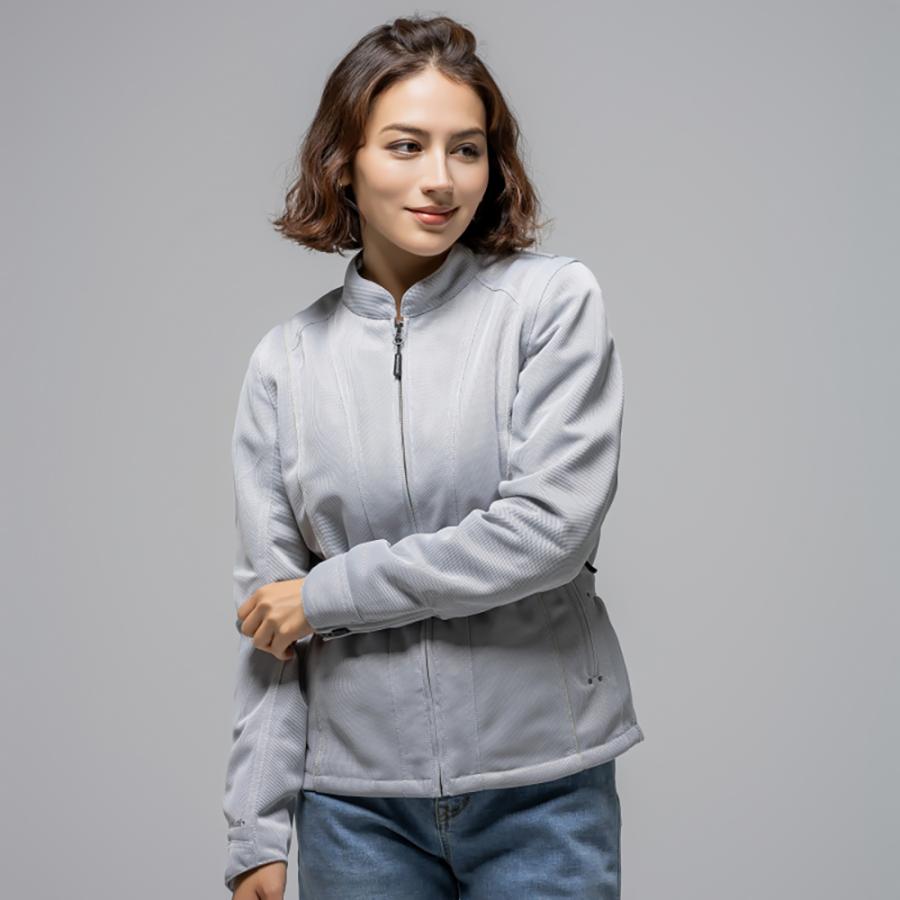 【2026春夏新作】RossoStyleLab レディース メッシュジャケット 夏用 防風インナー付き プロテクター標準装備 6サイズ展開 M+ L+ LL+ ワイドサイズ対応 | Rosso StyleLab | 07