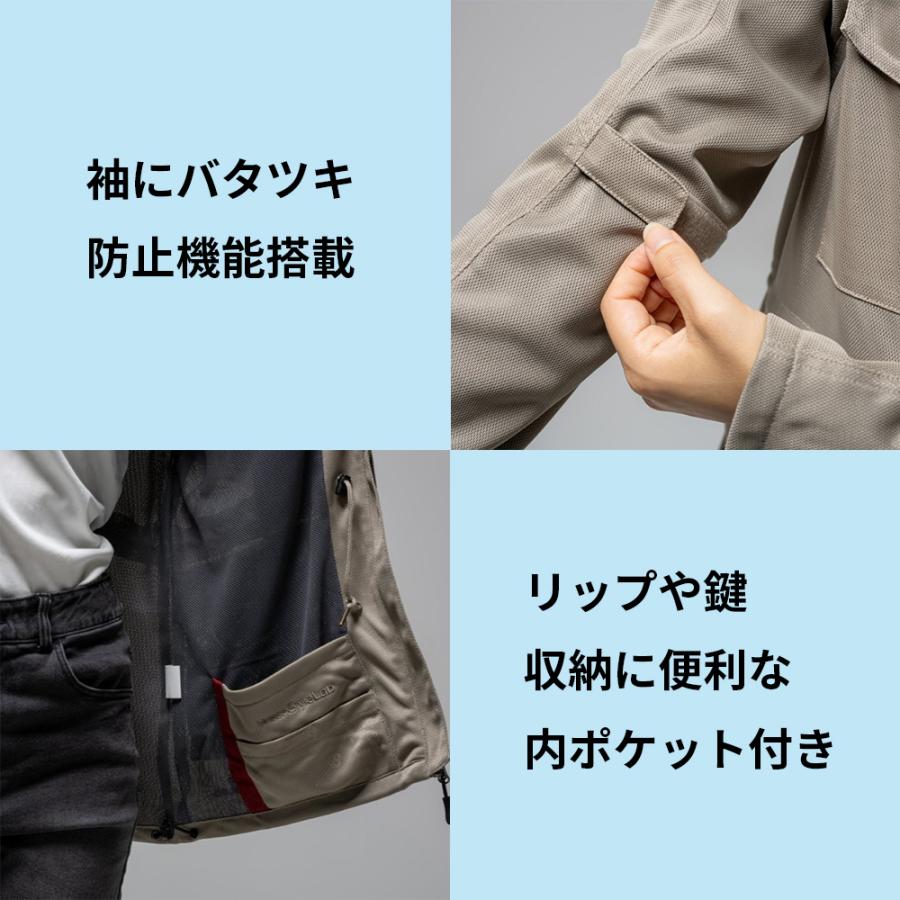 【2026春夏新作】RossoStyleLab レディース バイク メッシュジャケット 夏用 フルメッシュ ミリタリー プロテクター標準装備 女性用 ジャケット 大きいサイズ | Rosso StyleLab | 11