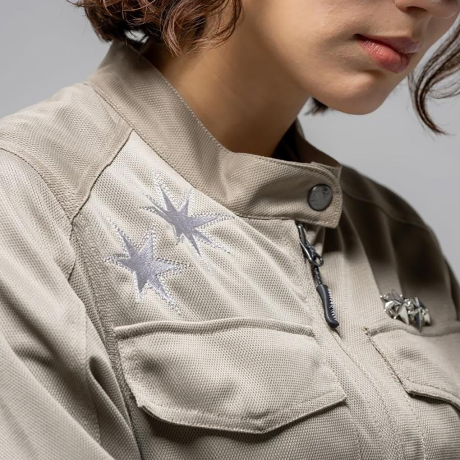 【2026春夏新作】RossoStyleLab レディース バイク メッシュジャケット 夏用 フルメッシュ ミリタリー プロテクター標準装備 女性用 ジャケット 大きいサイズ | Rosso StyleLab | 09