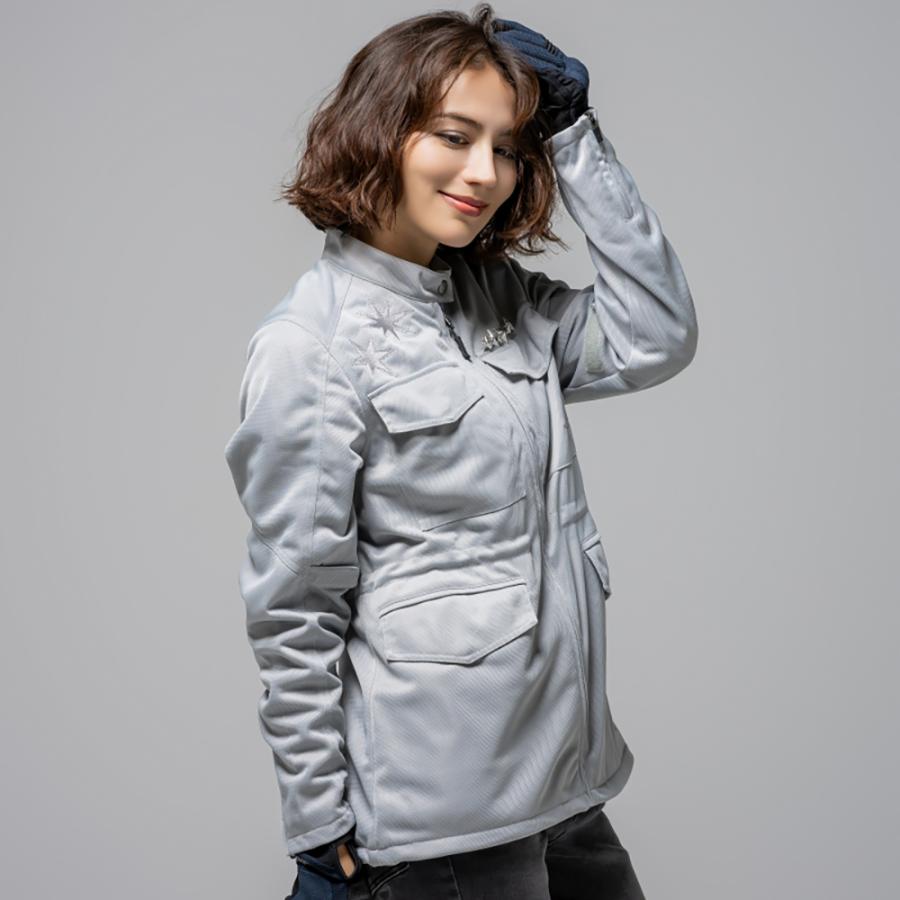 【2026春夏新作】RossoStyleLab レディース バイク メッシュジャケット 夏用 フルメッシュ ミリタリー プロテクター標準装備 女性用 ジャケット 大きいサイズ | Rosso StyleLab | 01