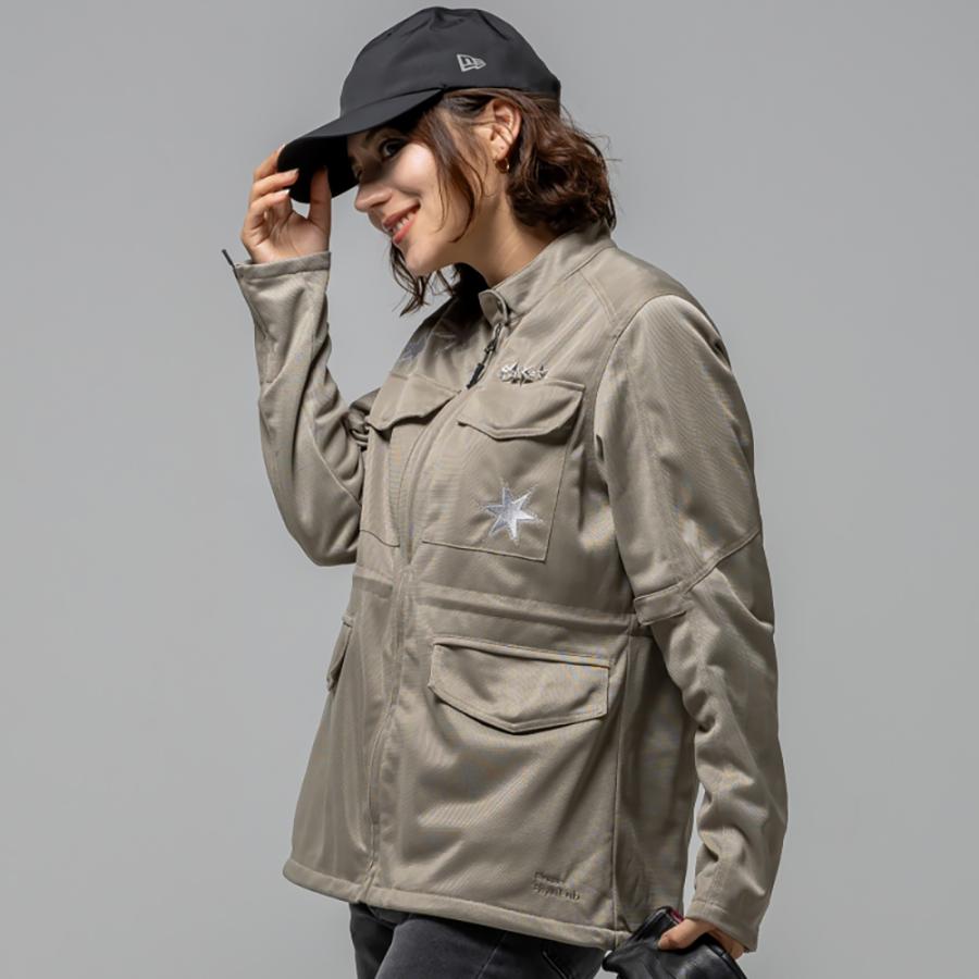 【2026春夏新作】RossoStyleLab レディース バイク メッシュジャケット 夏用 フルメッシュ ミリタリー プロテクター標準装備 女性用 ジャケット 大きいサイズ | Rosso StyleLab | 04