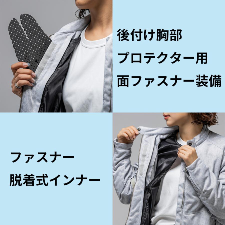 【2026春夏新作】RossoStyleLab レディース バイク メッシュジャケット フード付き 春夏用 防風インナー付き プロテクター標準装備 胸部メッシュ 通気性 女性用 | Rosso StyleLab | 14